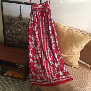 Max Studio jersey rose halter dress